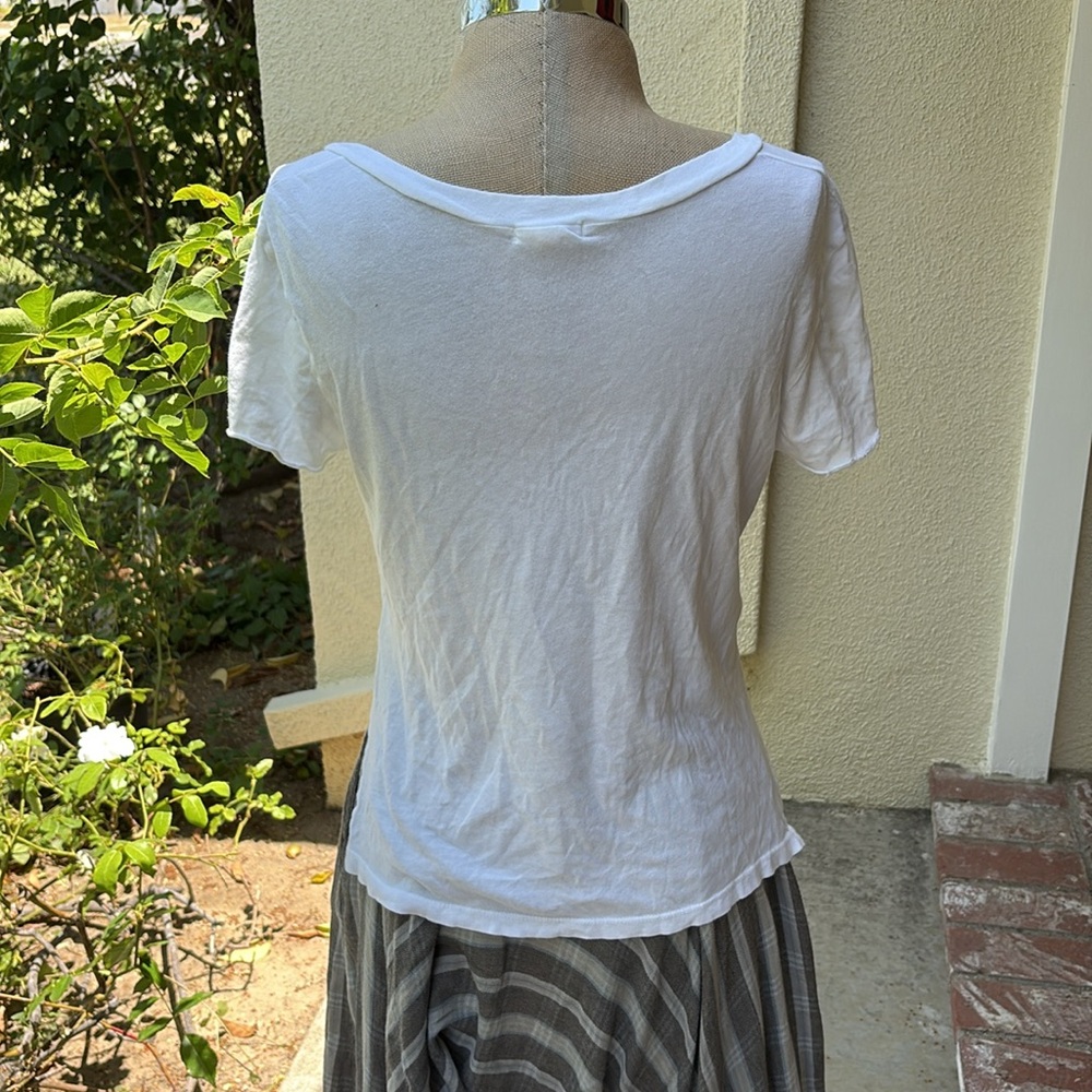 LNA white soft great high end slouchy tshirt. Made in USA - Picture 5 of 10